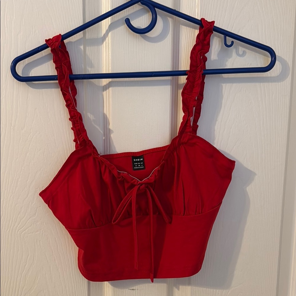 Red Women's Crop Top